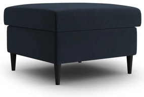 Poggiapiedi blu scuro con rivestimento in velluto Kyoto – Cosmopolitan Design