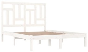 Giroletto bianco in legno massello di pino 140x200 cm