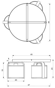 Lampadario a plafone JONKO 3xE27/60W/230V