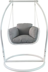 JURA - dondolo un posto con struttura in metallo bianca o antracite