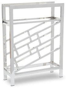 Portabottiglie in metallo argento lucido per 12 bottiglie Barolo - Premier Housewares