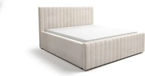 Letto Matrimoniale 160x200 Cm Contenitore Con Rete Imbottito Batina Beige