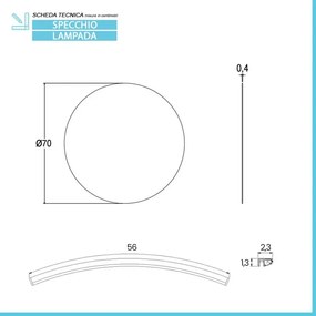 Specchio bagno rotondo con luce a led integrata da 70cm