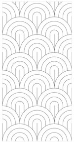 Fotomurale Ventagli, bianco disegno nero
