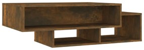 Tavolino da salotto rovere fumo 105x55x32 cm legno multistrato