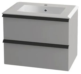 Mobile sottolavabo e lavabo Rodi per vasca centrale grigio nuvola L 70 x H 57 x P 46 cm