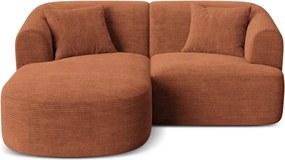 Divano angolare Campi 3 posti in velluto a coste – L180x156 cm