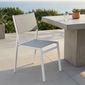 AULUS - sedia da giardino in alluminio e textilene impilabile