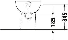 Duravit 21080900002 - WC a pavimento D-CODE in ceramica/bianco lucido