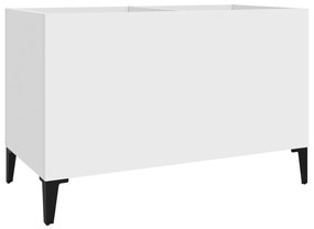 Mobile porta dischi bianco 74,5x38x48 cm in legno multistrato