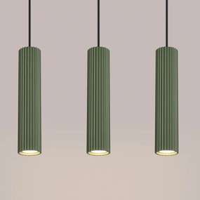 Sollux SL.1613 - Lampadario a sospensione con filo KARBON 3xGU10/10W/230V verde