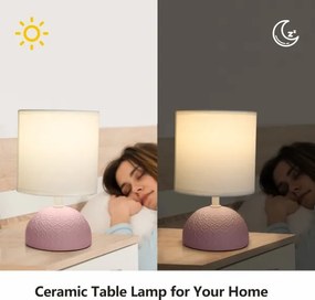 Aigostar - Lampada da tavolo 1xE14/40W/230V rosa/bianco