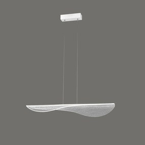 Lampadario LED design Bianca bianco Ø73.5cm, luce calda 2450 lumen, MANTRA