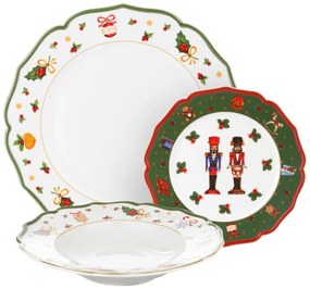 Set 3 pezzi posto tavola soldatini in porcellana