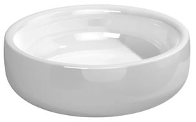 Flaminia Bonola BN46A lavabo tondo cm 46 H.14,5 da appoggio su piano o su colonna in ceramica bianco