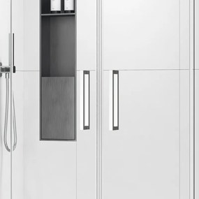 Porta doccia doppio scorrevole 160cm altezza 200cm finitura cromo| KZ6000 - KAMALU