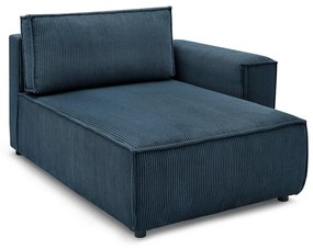 Modulo del divano in velluto a coste blu scuro, angolo destro Nihad modular - Bobochic Paris