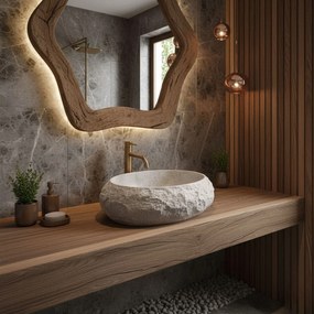 Lavabo da appoggio Rea Mika Beige