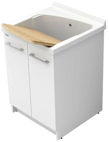 Lavatoio in ceramica 61x61 cm ad incasso per mobile modello Revine
