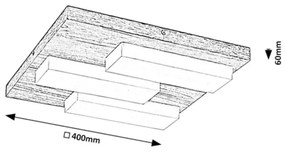 Rabalux 71142 - Plafoniera LED KONTE LED/30W/230V quercia