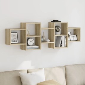 Scaffale A Parete Rovere Sonoma 129x18x42 Cm İn Truciolato /