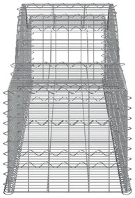 Cesti Gabbioni ad Arco 10 pz 300x30x40/60 cm Ferro Zincato