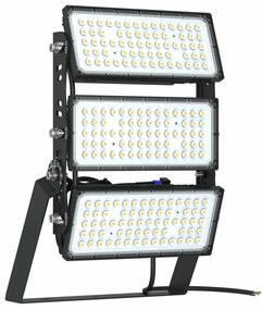 Faro Modulare LED 600W IP66, 167lm/W, No Flickering con driver Philips Colore  Bianco Naturale 4.000K, Scegli l'angolo di illuminazione 60°, Scegli le staffe dei moduli Orientabili