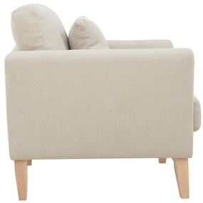 Poltrona scandinava effetto velluto color beige OSLO