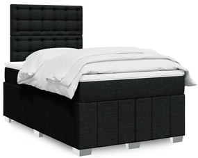 Giroletto A Molle Con Materasso Nero 120x200 Cm İn Tessuto /