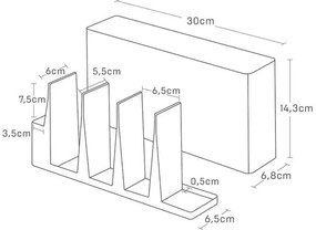 Supporto in metallo per stoviglie da cucina Tower - YAMAZAKI