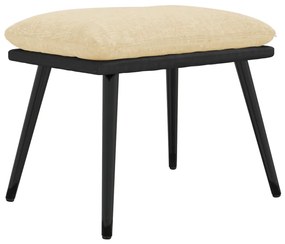 Poggiapiedi crema 45x29,5x35 cm in tessuto e similpelle