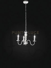Sospensione in metallo verniciato bianco ducale 3 luci attacco e14 ...