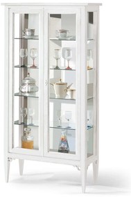 CHRISTAL - credenza con vetrina in legno massello