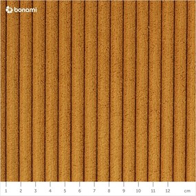 Divano color senape allungabile con rivestimento in velluto a coste 195 cm Monaco – Bobochic Paris