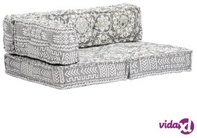 vidaXL Pouf Grigio Chiaro in Tessuto