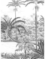 Isidore Leroy Carta da parati panoramica Riviere des Parfums Gris gravure - C 7/8/9