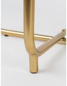 Tavolino bianco con piano in marmo Timpa - White Label