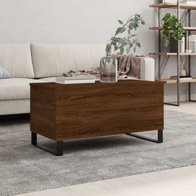 Tavolino Salotto Rovere Marrone 90x44,5x45 Cm Legno Multistrato /