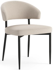 IRIS Beige (tessuto Basel 24) - MODERNA SEDIA IMBOTTITA PER SALONE/SALA DA PRANZO LOFT