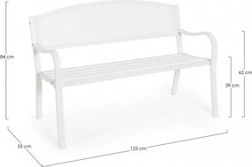 Panca 2 Posti 123x55x84h cm Lizette Bianco...