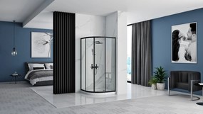Cabina doccia REA Look Black 90x90 + Piatto doccia Look White