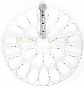 Lafra applique a parete media cromo 3000k 2389lm 27w d.70cm dimmera...