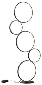 Lampada da terra 5 LED Rondo nero Trio