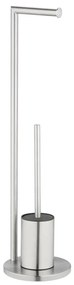 WENKO 25676100 - Set WC FERLA 18x69,5 cm acciaio inossidabile/satinato