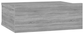 Comodino pensile grigio sonoma 40x30x15cm in legno multistrato