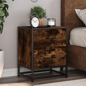 Comodino Rovere Fumo 40x31x50 Cm İn Truciolato /