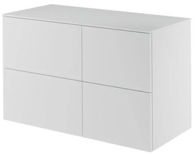 Mobile da bagno sotto lavabo Neo bianco laccato L 105 x H 65 x P 48.3 cm 2 cassetti, lavabo non incluso