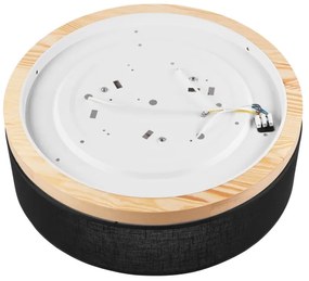 Brilagi - LED Plafoniera BELLADONNA 3xE27/15W/230V nero/pino