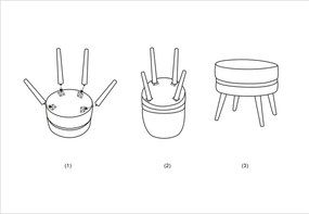 Pouf turchese Paris - Mauro Ferretti