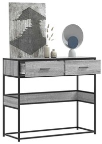 Tavolo Consolle Rovere Sonoma 90x35x80 Cm İn Legno Multistrato /